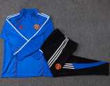 2025/26 Man Utd Fancy blue Kids Half Pull Tracksuit