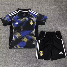 2025/26 Leeds United 3RD Black Fans Kids Soccer jersey