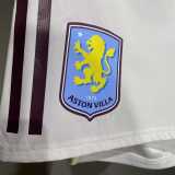 [PLAYER] 2025/26 Aston Villa Home White Player Soccer Shorts