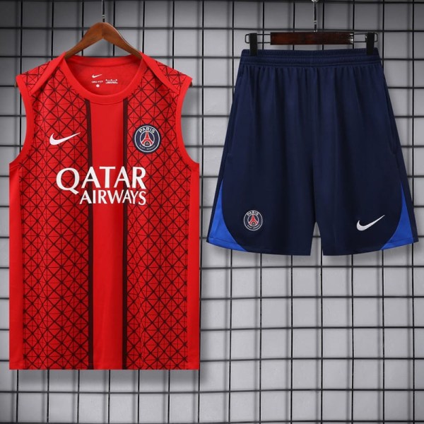 2025/26 PSG Red Training Shorts Suit