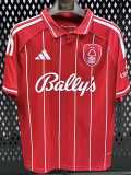 2025/26 Nottingham Forest Home Red 带广告 Fans Soccer jersey