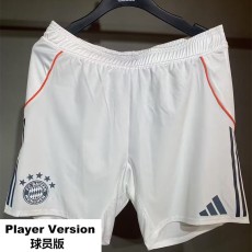 [PLAYER] 2025/26 Bayern Away White Player Soccer Shorts