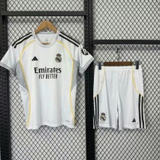 2025/26 R MAD Home White Fans Kids Soccer jersey