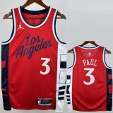 2024/25 CLIPPERS PAUL #3 Red NBA Jerseys