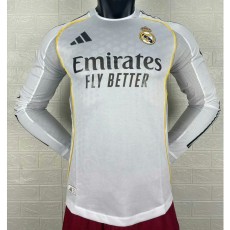 [PLAYER] 2025/26 R MAD Home Player Long Sleeve Soccer jersey