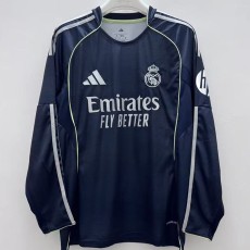 2025/26 R MAD Away Dark Blue Fans Long Sleeve Soccer jersey