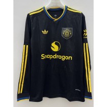 2025/26 Man Utd 3RD Black Fans Long Sleeve Soccer jersey