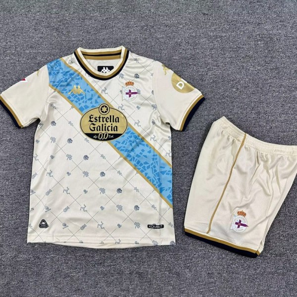 2025/26 La Coruna 3RD White Fans Kids Soccer jersey