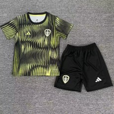 2025/26 Leeds United Yellow Kids Training Shorts Suit