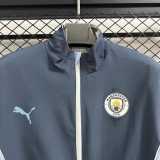 2025/26 Man City White & Blue Double Sided Windbreaker