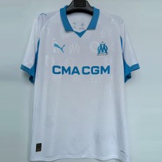 2025/26 Marseille Home White Fans Soccer jersey
