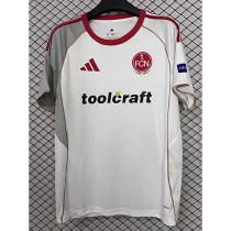 2025/26 1. FC Nurnberg Away White Fans Soccer jersey