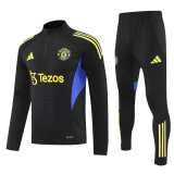 2025/26 Man Utd Black Half Pull Tracksuit
