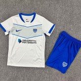2025/26 Portsmouth Away White Fans Kids Soccer jersey
