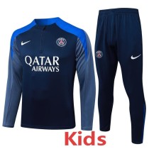 2025/26 PSG Dark Blue Kids Half Pull Tracksuit