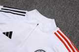 2025/26 Ajax White Kids Half Pull Tracksuit