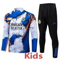 2025/26 R MAD Blue Kids Half Pull Tracksuit