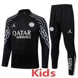 2025/26 PSG Black Kids Half Pull Tracksuit