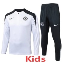 2025/26 CHE White Kids Half Pull Tracksuit