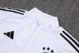 2025 Germany White Kids Half Pull Tracksuit