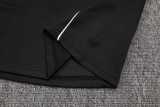 2025 Germany Black Kids Half Pull Tracksuit