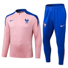 2025 France Pink Half Pull Tracksuit