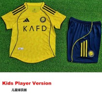 [PLAYER] 2025/26 Al Nassr FC Home Yellow Player Kids Soccer jersey