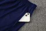 2025 France Dark Blue Training Shorts Suit