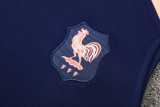 2025 France Dark Blue Training Shorts Suit