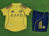 [PLAYER] 2025/26 Al Nassr FC Home Yellow Player Kids Soccer jersey