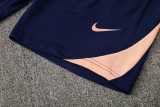 2025 France Dark Blue Training Shorts Suit