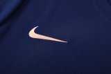 2025 France Dark Blue Training Shorts Suit