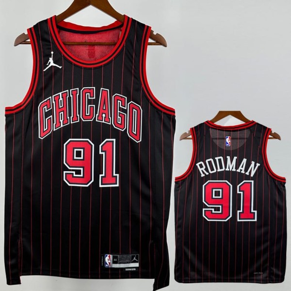 2025/26 BULLS RODMAN #91 Black NBA Jerseys