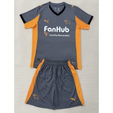 2025/26 Derby County Away Gray Fans Kids Soccer jersey