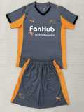 2025/26 Derby County Away Gray Fans Kids Soccer jersey