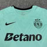 2025/26 Sporting Lisbon 3RD Aqua Fans Kids Soccer jersey
