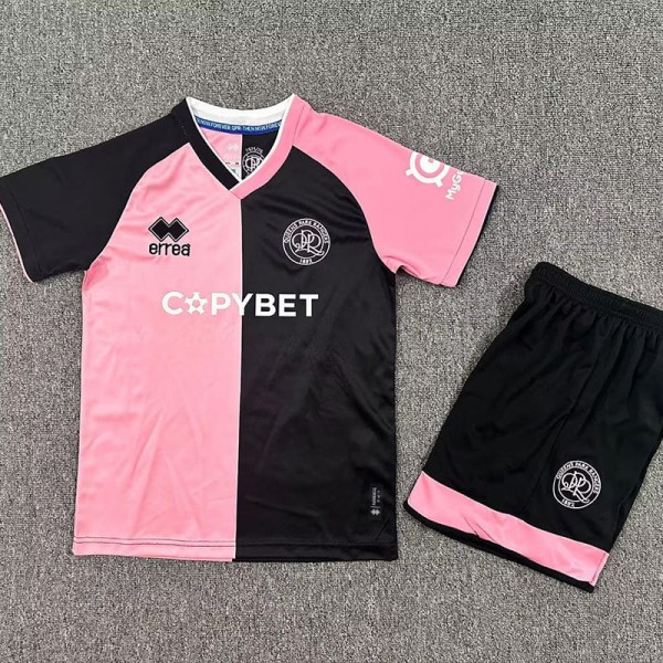 2025/26 Queens Park Rangers 3RD Pink Fans Kids Soccer jersey