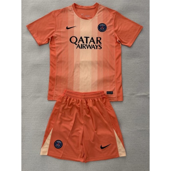 2025/26 PSG GKO Orange Fans Kids Soccer jersey
