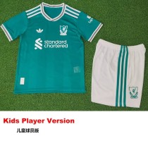 [PLAYER] 2025/26 LIV 3RD Green Player Kids Soccer jersey