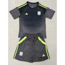 2025/26 Aston Villa GKB Black Fans Kids Soccer jersey