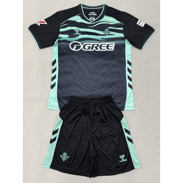 2025/26 Real Betis 3RD Black Fans Kids Soccer jersey