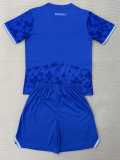 2025/26 Bayer 04 Leverkusen 3RD Blue Fans Kids Soccer jersey