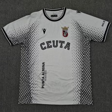 2025/26 AD Ceuta Home White Fans Soccer jersey