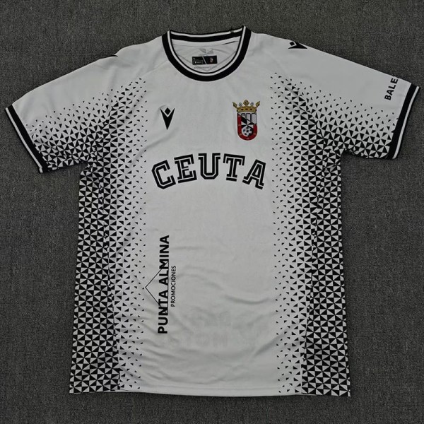 2025/26 AD Ceuta Home White Fans Soccer jersey