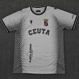 2025/26 AD Ceuta Home White Fans Soccer jersey