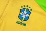 2025/26 Brazil Yellow Half Pull Tracksuit