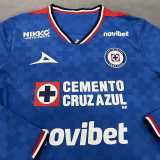 2025/26 Cruz Azul Home Blue Fans Long Sleeve Soccer jersey