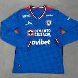 2025/26 Cruz Azul Home Blue Fans Long Sleeve Soccer jersey