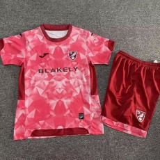 2025/26 Norwich City 3RD Red Fans Kids Soccer jersey