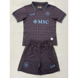 2025/26 Napoli 3RD Dark Blue Fans Kids Soccer jersey